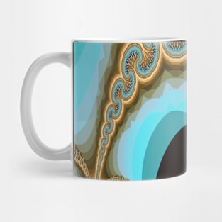 turquoise and gold art-deco Mug